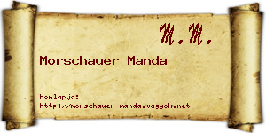 Morschauer Manda névjegykártya